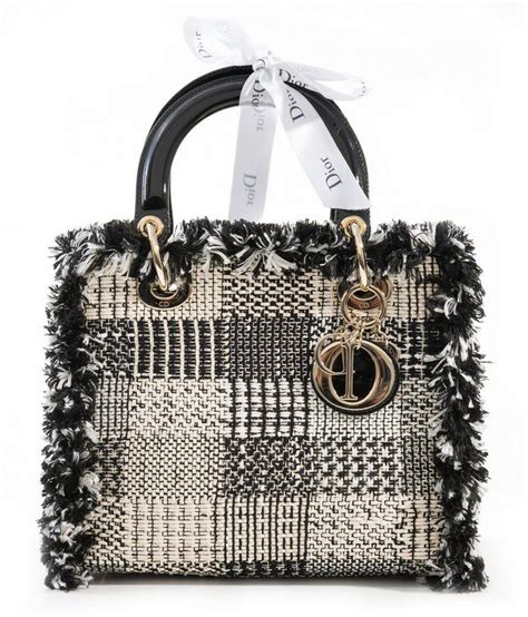 lady dior black and white